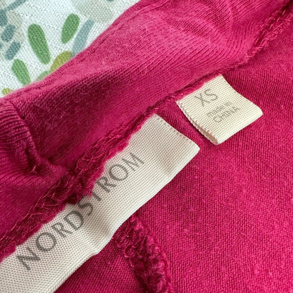 Vintage Nordstrom Women’s Pink Button Down Pajama Set Long Sleeve Size XS SOFT - Picture 11 of 13